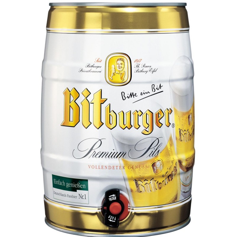 Barril de cerveza Bitburger Pils 5 litros