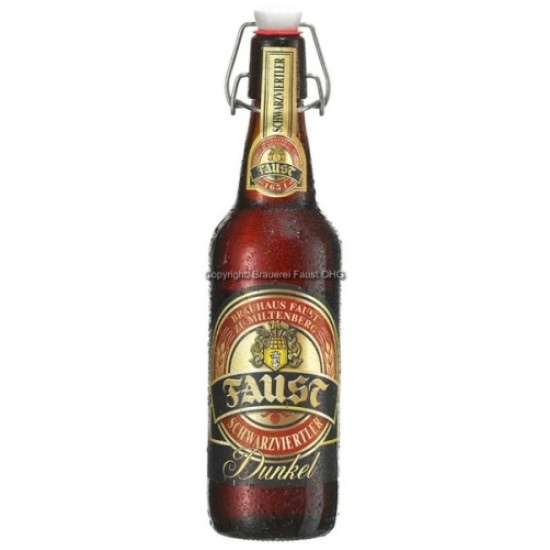Faust Schwarzviertler Dunkel - Cerveza Alemana Negra 50cl