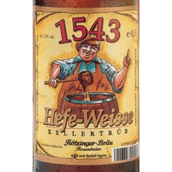 Flotzinger 1543 Hefe Weisse - Cerveza Alemana Tostada Trigo 50cl