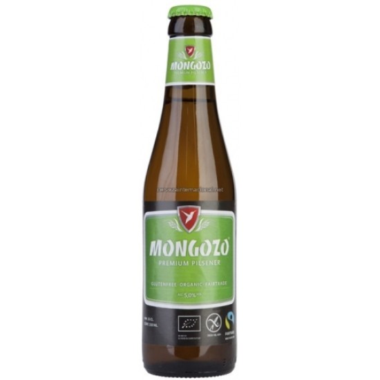 Mongozo Premium Pilsner - Cerveza Belga Pilsner Sin Gluten 33cl