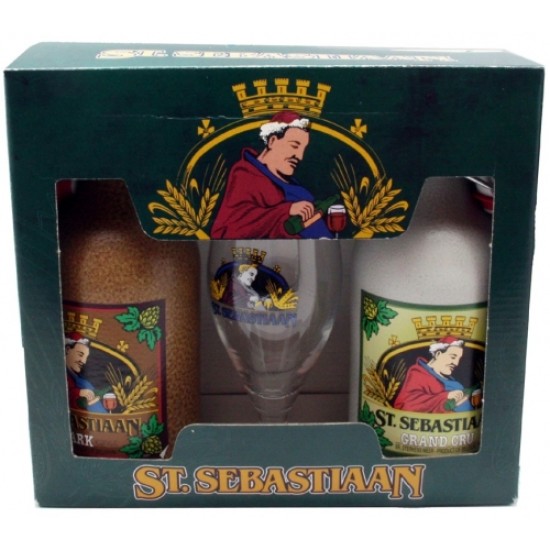 San Sebastian - Estuche cerveza Belga 2x50cl + Copa