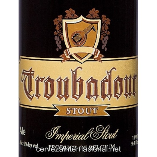 Troubadour Imperial Stout - Cerveza Belga Stout 75cl