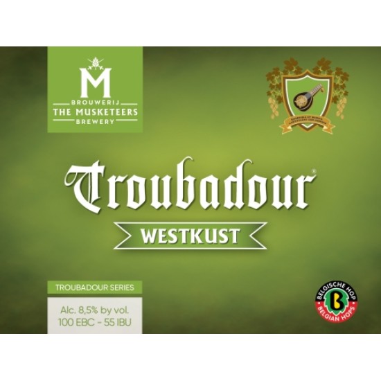 Troubadour Westkust - Cerveza Belga IPA 33cl