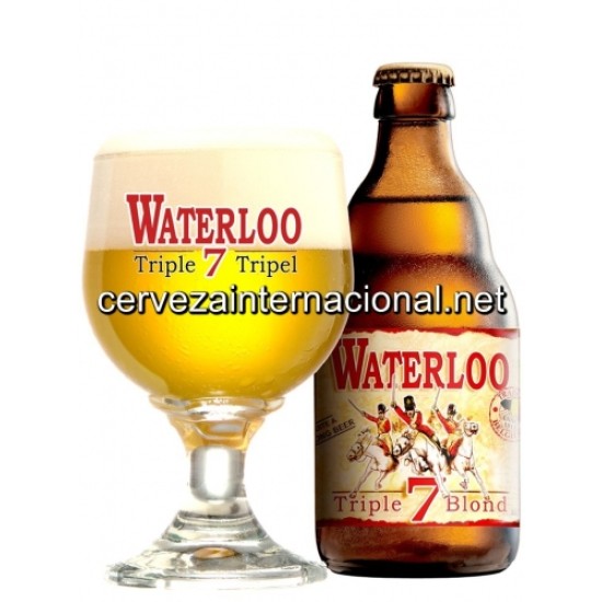 Waterloo Triple 7 Blonde - Cerveza Belga Abadia Triple 33cl