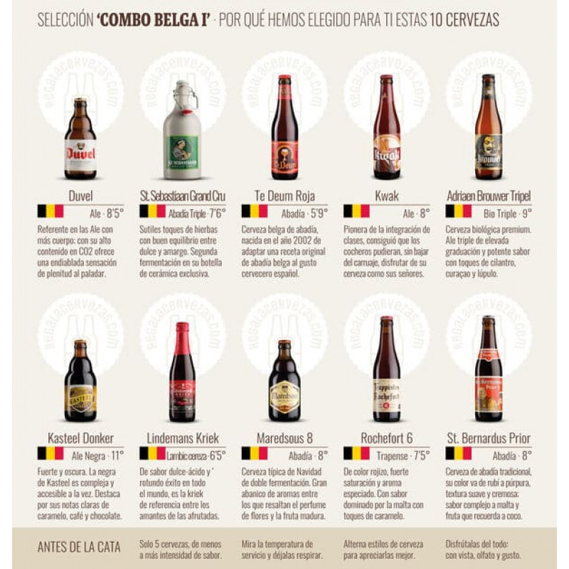 Pack "Combo Belga I" - Seleccion Cervezas Belgas 10 Botellas Pack "Combo Belga I" - Seleccion Cervezas Belgas 10 Botellas